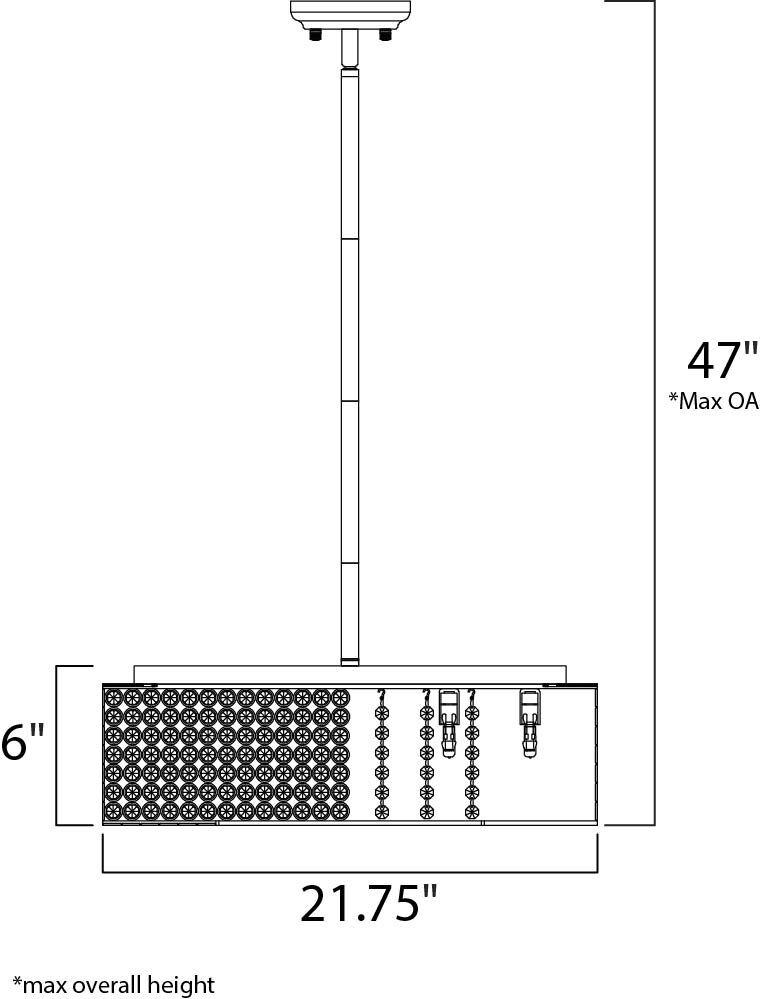 Glimmer 10 Light 21.75 inch Plated Silver Single Pendant Ceiling Light
