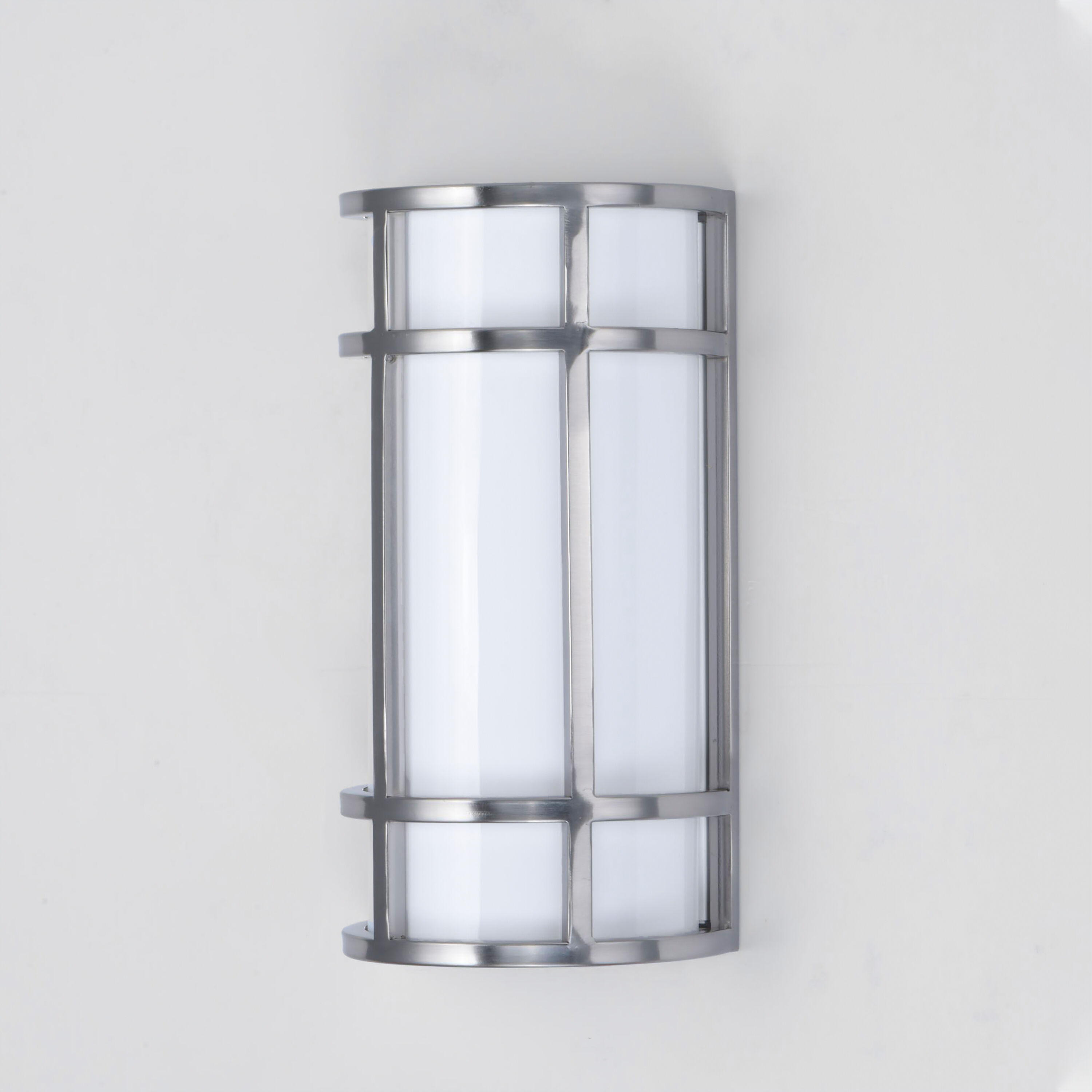 Moon Ray LED 12 inch Satin Nickel Outdoor Wall Sconce