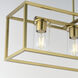 Lateral 4 Light 36 inch Satin Brass Linear Pendant Ceiling Light in Clear