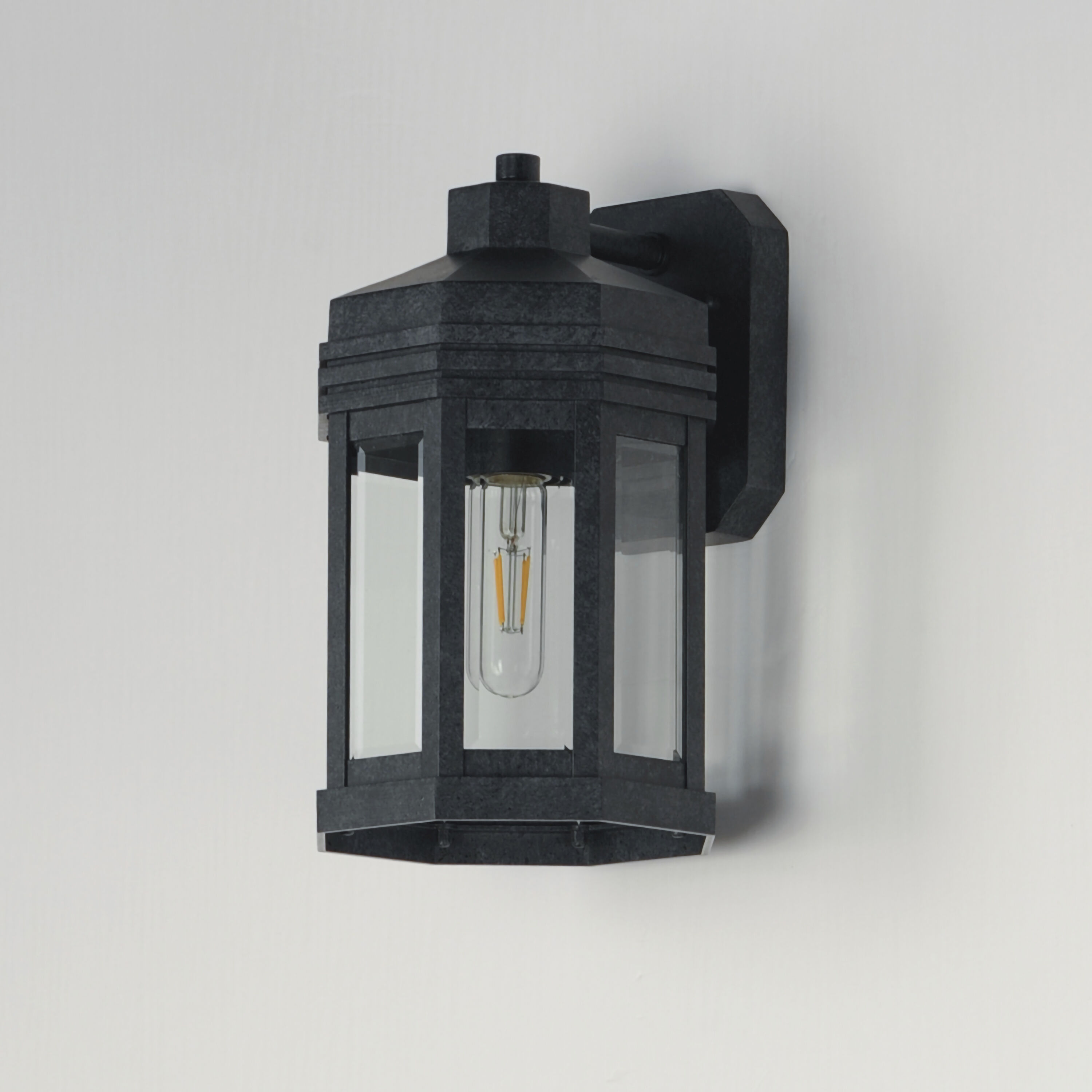 Wright 1 Light 12.25 inch Black Patina Outdoor Wall Mount
