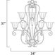 Fremont 9 Light 34 inch Platinum Dusk Multi-Tier Chandelier Ceiling Light