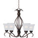 Basix 5 Light 26 inch Oil Rubbed Bronze Single-Tier Chandelier Ceiling Light