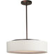 Prime LED 20 inch Oil Rubbed Bronze Single Pendant Ceiling Light in Oatmeal Linen