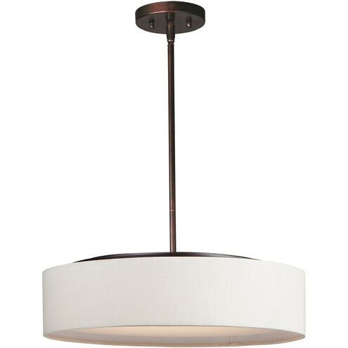 Prime LED 20 inch Oil Rubbed Bronze Single Pendant Ceiling Light in Oatmeal Linen