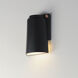 Rivet LED 9.5 inch Black and Antique Brass Outdoor Wall Mount