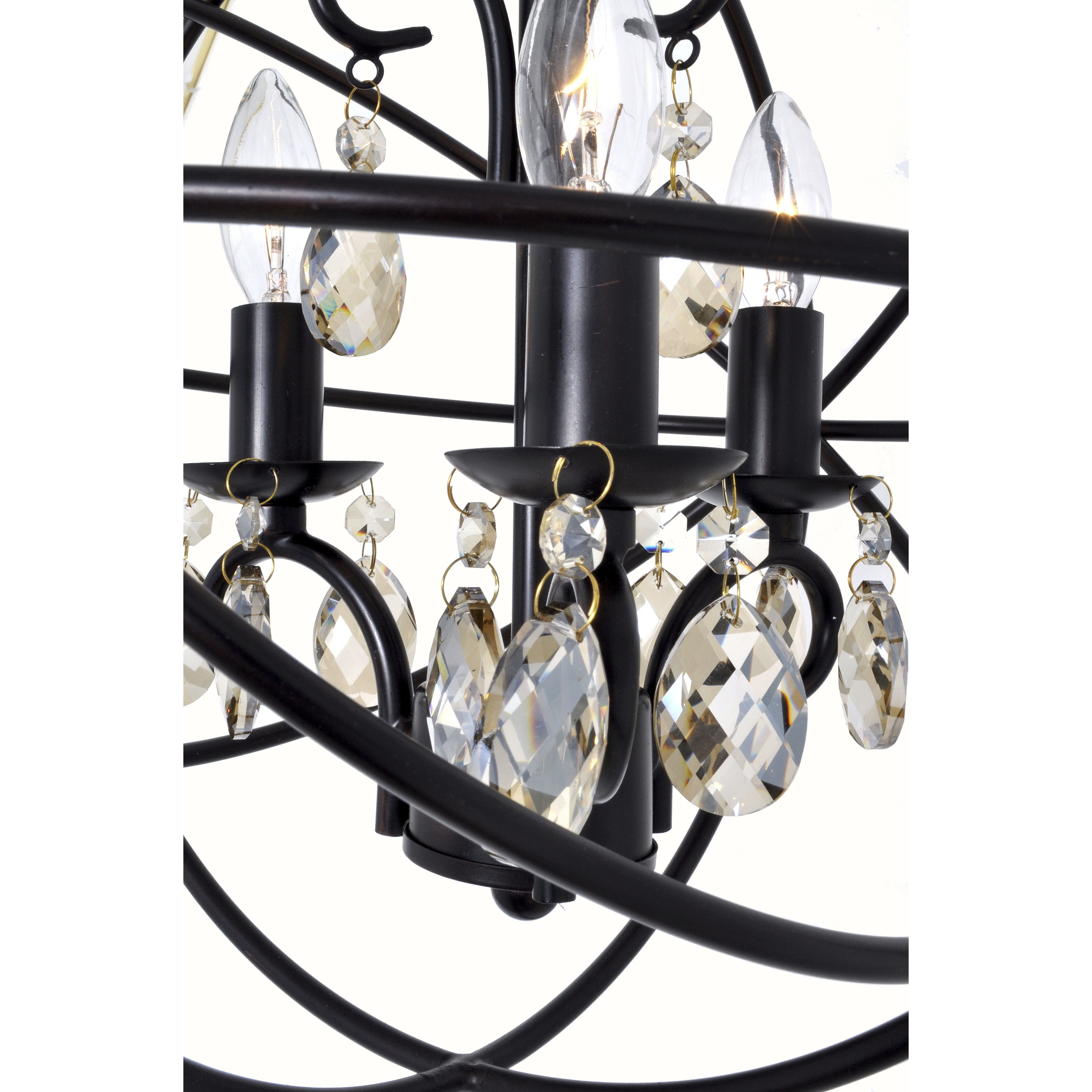 Orbit 3 Light 12 inch Oil Rubbed Bronze Chandelier Ceiling Light