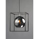Fluid LED 15 inch Black and Polished Chrome Single Pendant Ceiling Light in Mirror Smoke