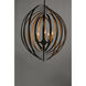 Radial 5 Light 30 inch Black and Gold Pendant System Ceiling Light