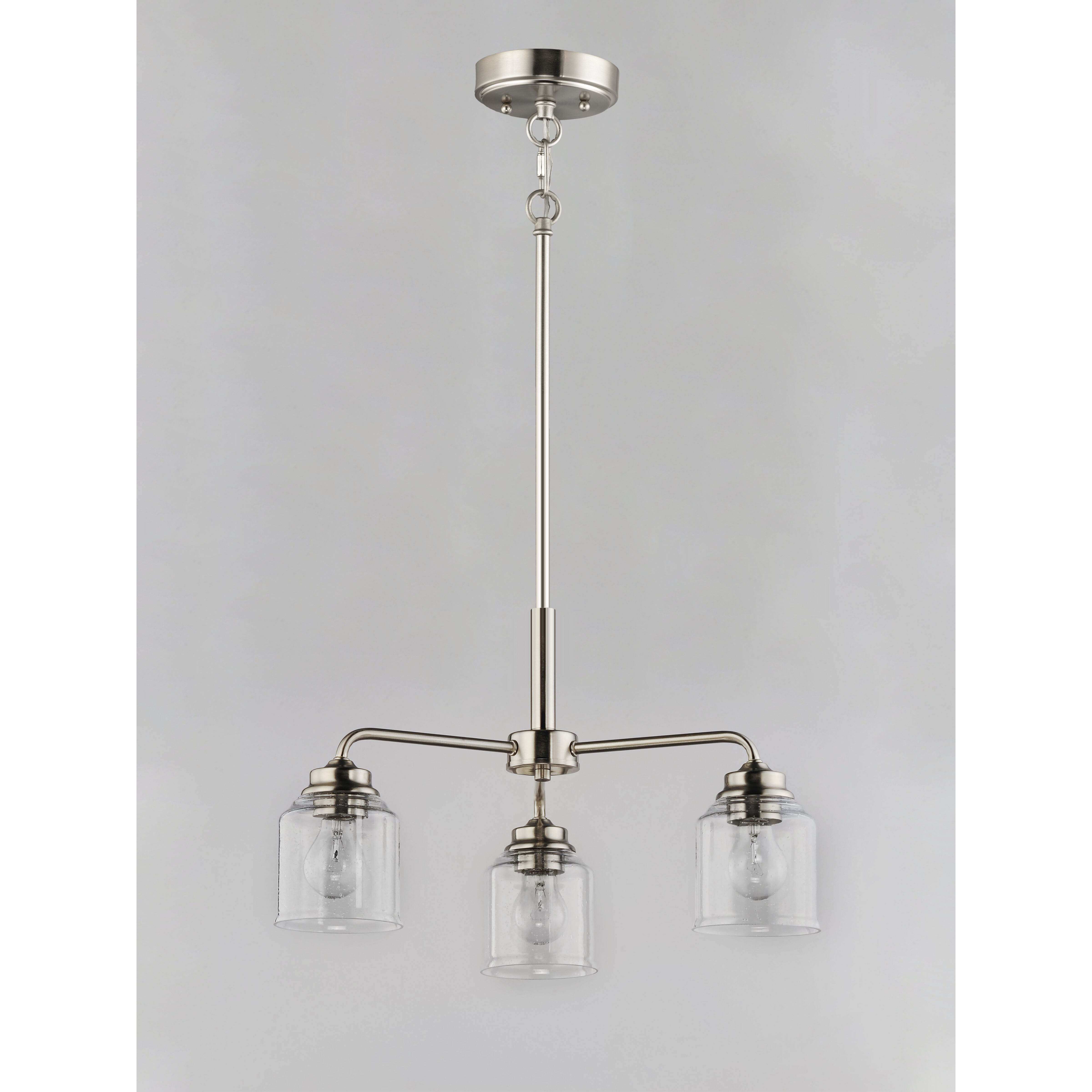 Acadia 3 Light 20 inch Satin Nickel Chandelier Ceiling Light