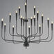 Vela 18 Light 40 inch Black Single-Tier Chandelier Ceiling Light