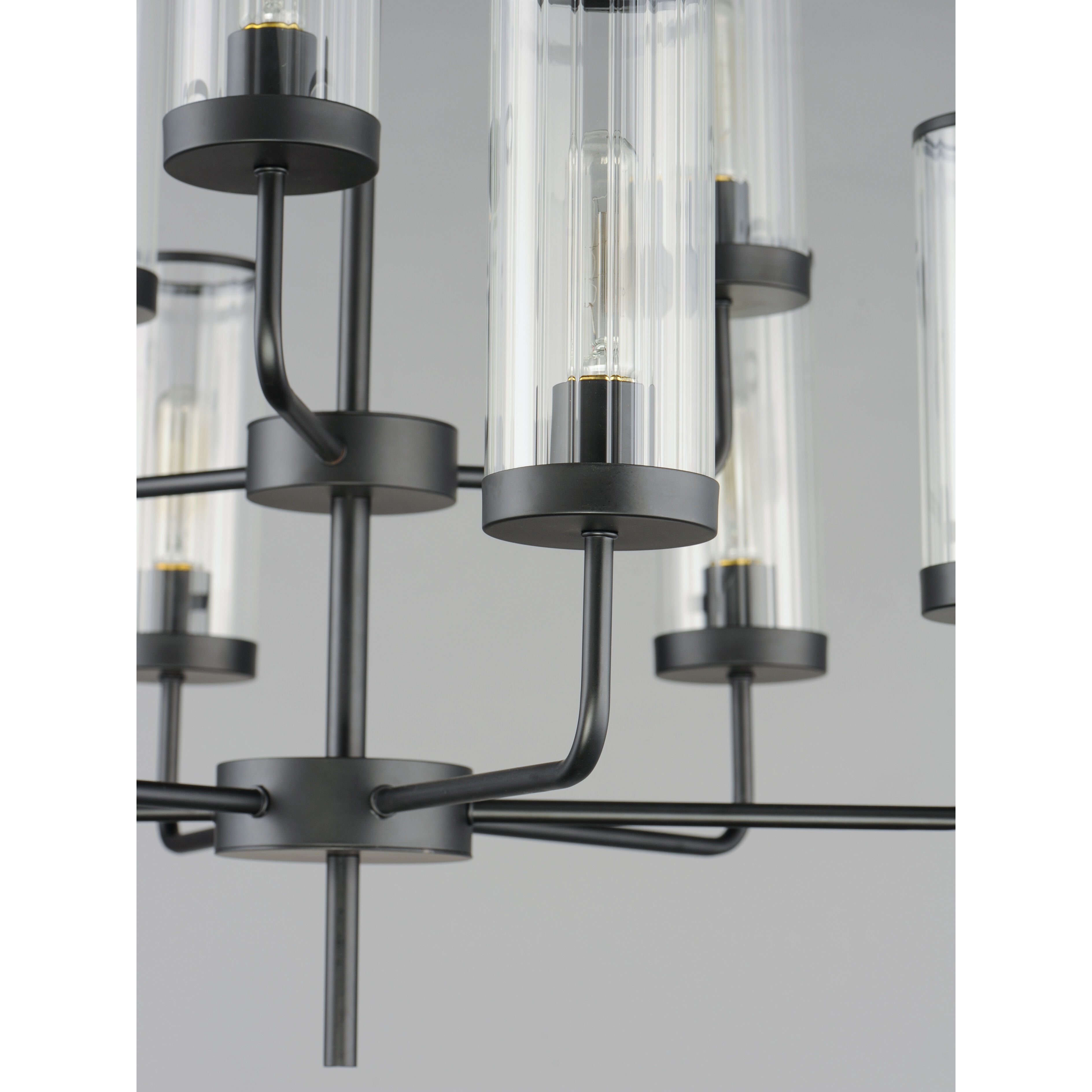 Crosby 9 Light 28 inch Black Chandelier Ceiling Light