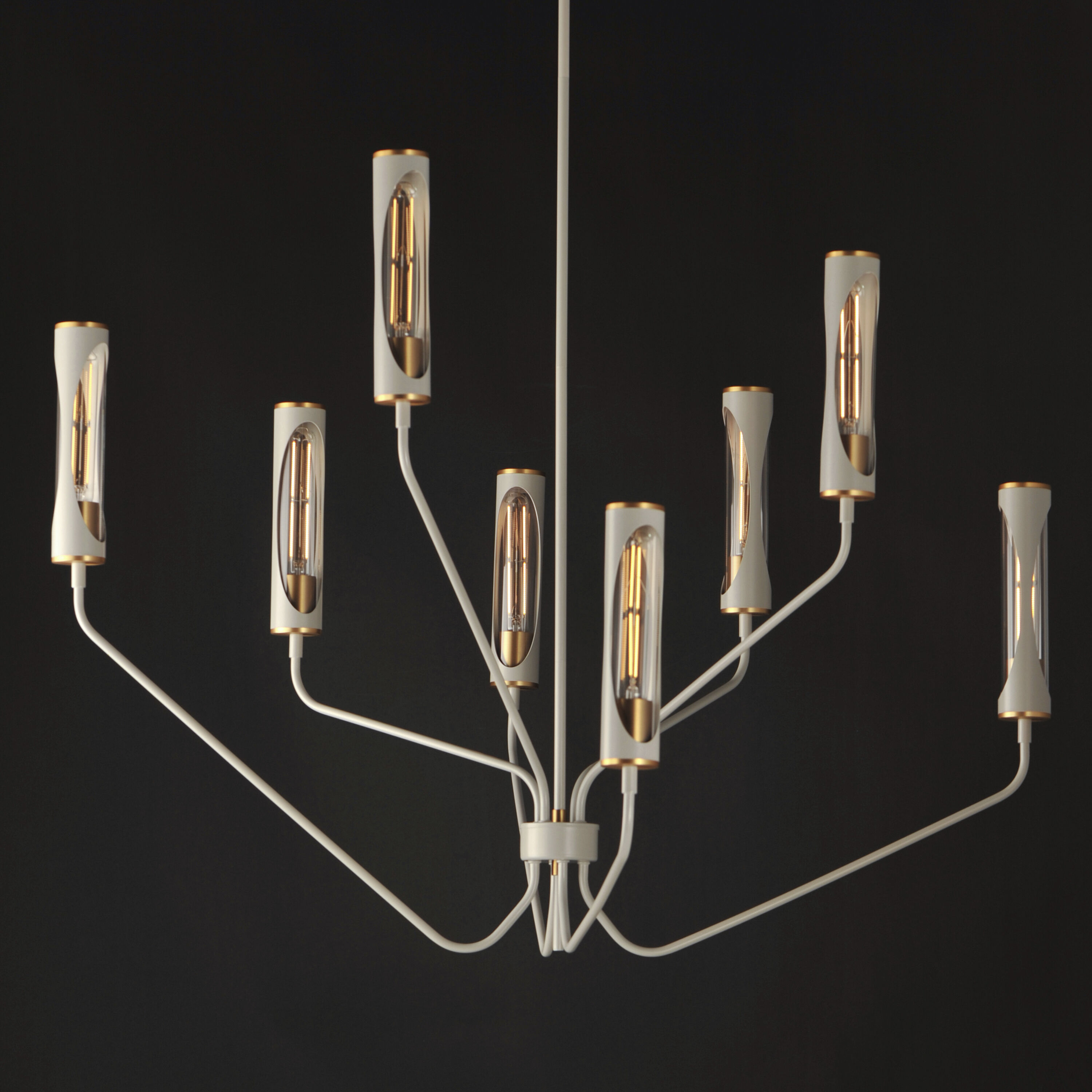 Regent LED 40 inch Light French Gray and Natural Aged Brass Multi-Tier Chandelier Ceiling Light