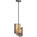 Caspian 2 Light 9 inch Oil Rubbed Bronze and Antique Brass Multi-Light Pendant Ceiling Light