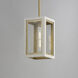 Neoclass 1 Light 7 inch White and Gold Outdoor Pendant