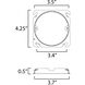 Mud Ring 4.25 inch White and Black Bath Vanity Wall Light