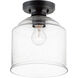Acadia 1 Light 8.75 inch Black Semi-Flush Mount Ceiling Light