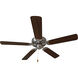 Basic-Max 52 inch Satin Nickel and Walnut and Pecan Indoor Ceiling Fan