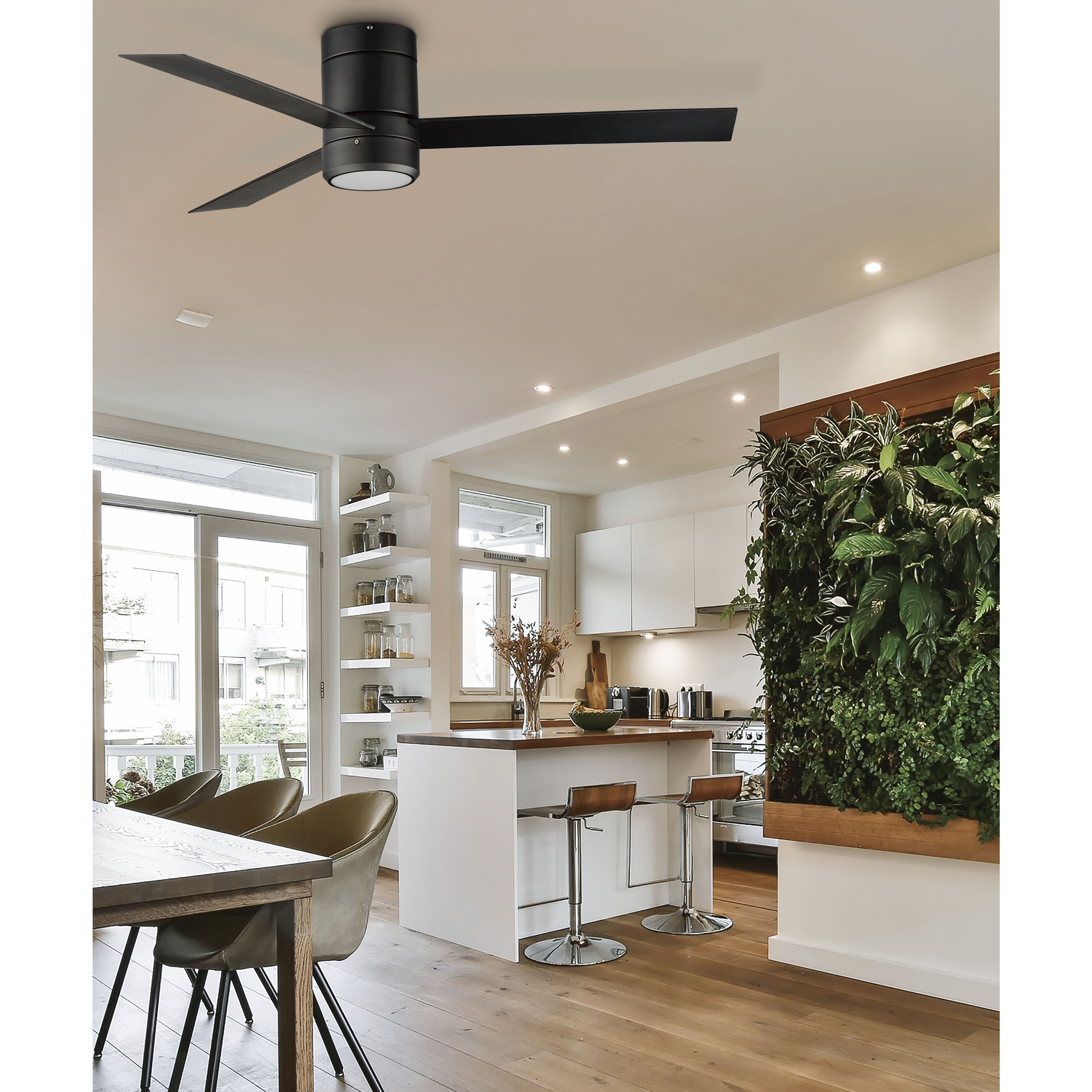 Tanker LED Black Ceiling Fan Light Kit, Outdoor Ceiling Fan