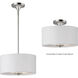Bongo 2 Light 13 inch Satin Nickel Semi-Flush Mount Ceiling Light