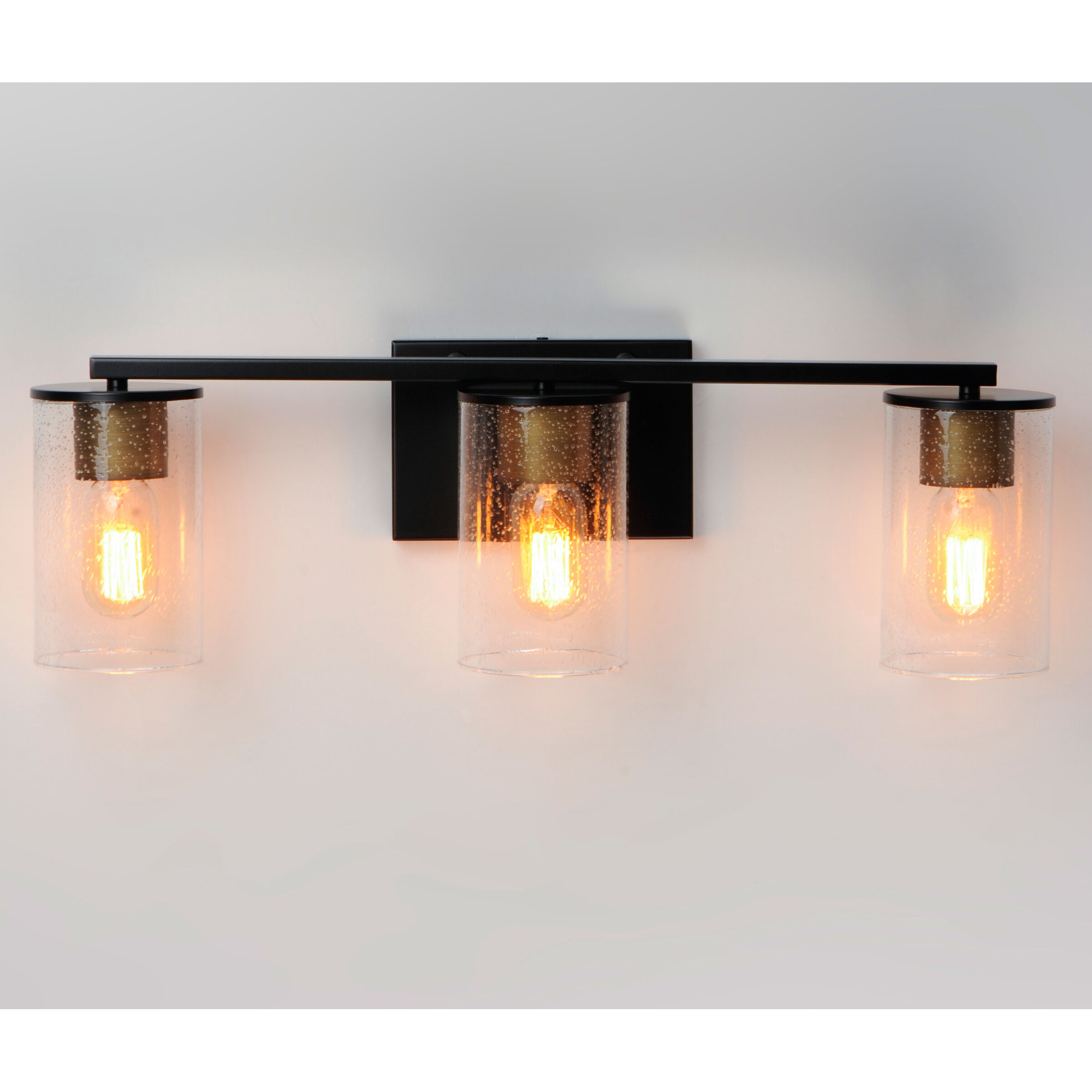 Sleek 3 Light 24 inch Black Bath Vanity Wall Light 