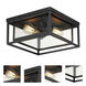 Cabana VX 2 Light 12 inch Black Outdoor Flush Mount