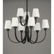 Shelter 9 Light 30 inch Black Chandelier Ceiling Light