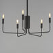 Abner 5 Light 24 inch Black Chandelier Ceiling Light