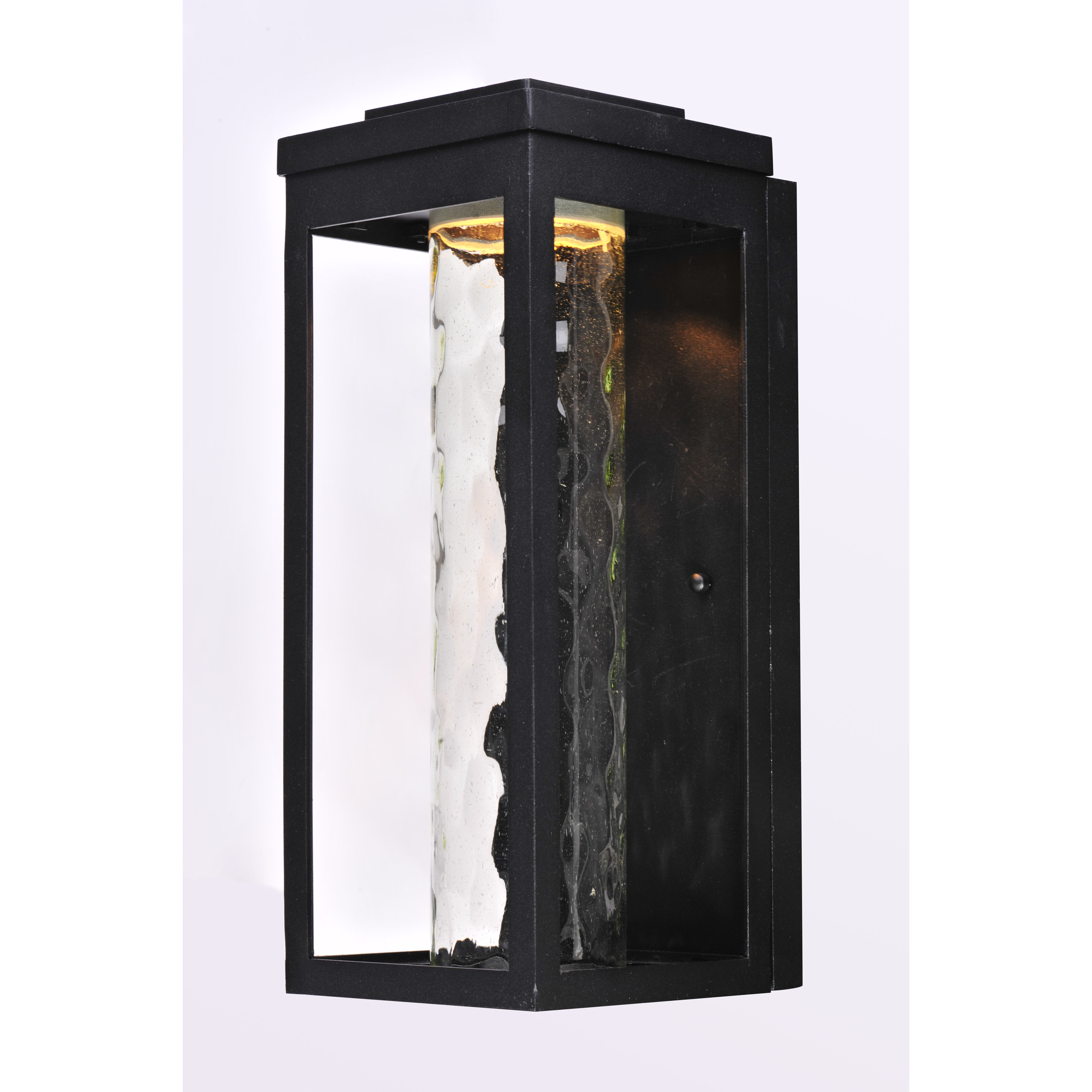 Salon LED LED 15 inch Black Outdoor Wall Sconce in Water