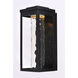 Salon LED LED 15 inch Black Outdoor Wall Sconce in Water