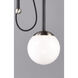 Mingle LED LED 6 inch Black/Satin Nickel Single Pendant Ceiling Light