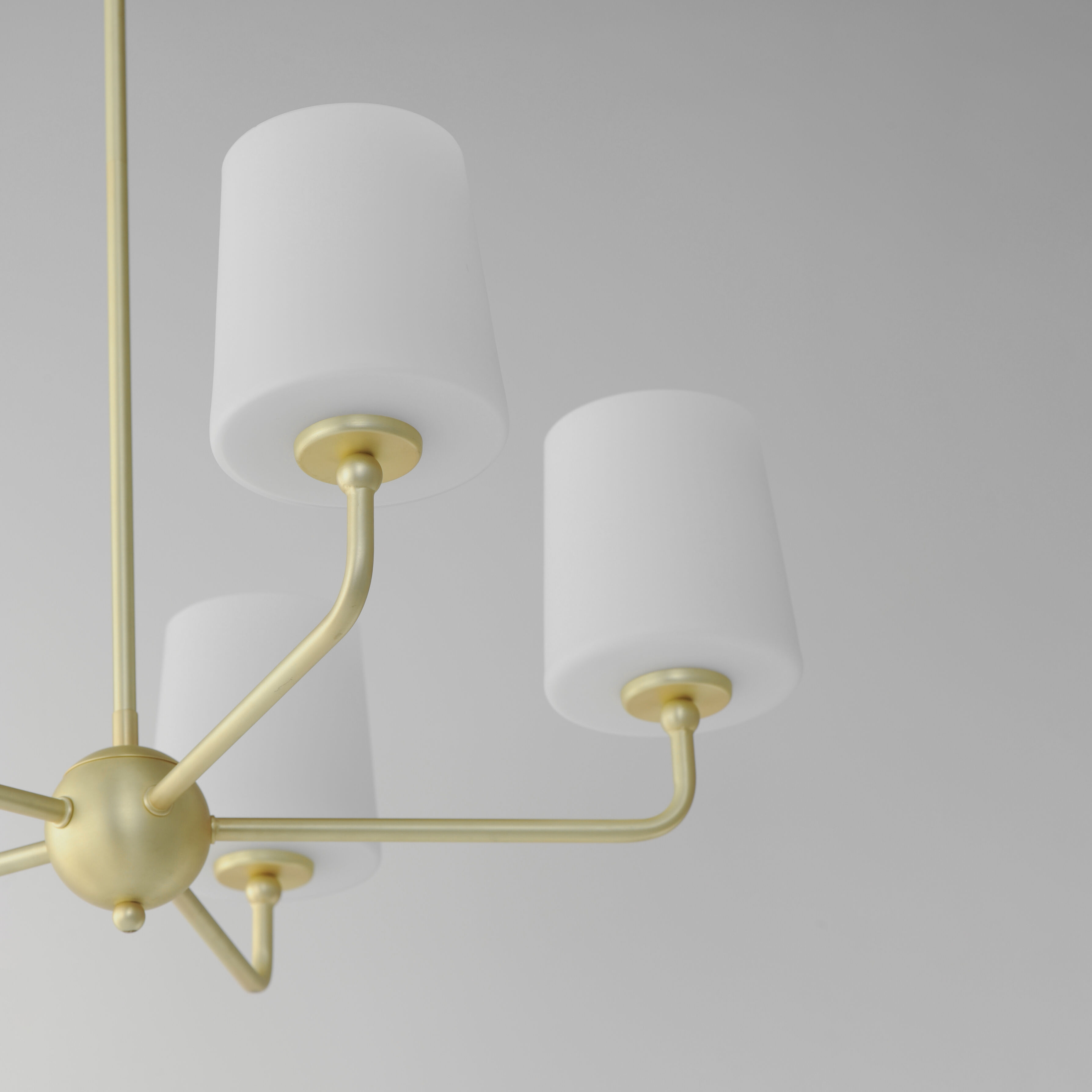 Bristol 5 Light 27 inch Satin Brass Single-Tier Chandelier Ceiling Light