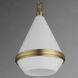 Giza 1 Light 7.5 inch Satin Brass Mini Pendant Ceiling Light