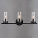 Sentinel 3 Light 21.25 inch Black Bath Vanity Wall Light