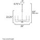 Frankie 5 Light 26 inch Heritage Single-Tier Chandelier Ceiling Light