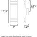 Lightray LED 17.25 inch Black Outdoor Wall Mount, Medium