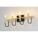 Sullivan 4 Light Black and Gold Wall Sconce Wall Light