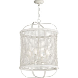 Cestino 4 Light 19 inch Weathered White Single Pendant Ceiling Light