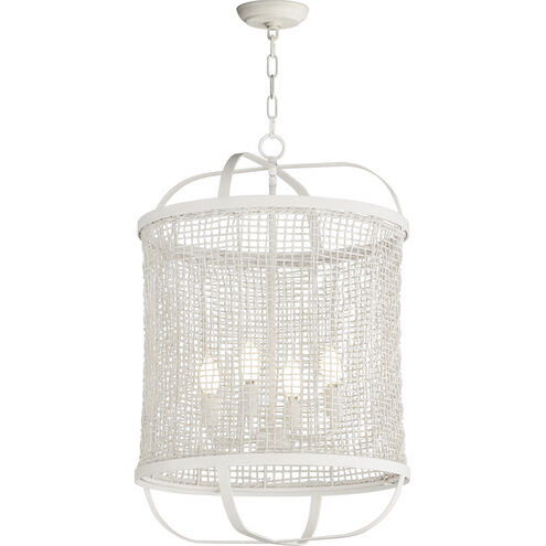 Cestino 4 Light 19 inch Weathered White Single Pendant Ceiling Light
