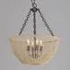 Cestino 4 Light 21 inch Antique Bronze Invert Bowl Pendant Ceiling Light