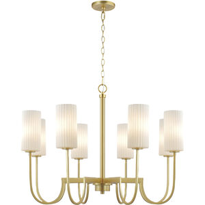 Town and Country 8 Light 34 inch Satin Brass Chandelier Ceiling Light