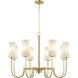 Town and Country 8 Light 34 inch Satin Brass Chandelier Ceiling Light