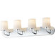 Durham 4 Light 30 inch Polished Chrome Bath Vanity Wall Light