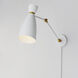 Carillon 1 Light 7 inch White and Satin Brass Wall Sconce Wall Light