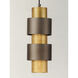 Caspian 1 Light 5.5 inch Oil Rubbed Bronze and Antique Brass Mini Pendant Ceiling Light