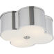 Clover 2 Light 14 inch Polished Nickel Flush Mount Ceiling Light