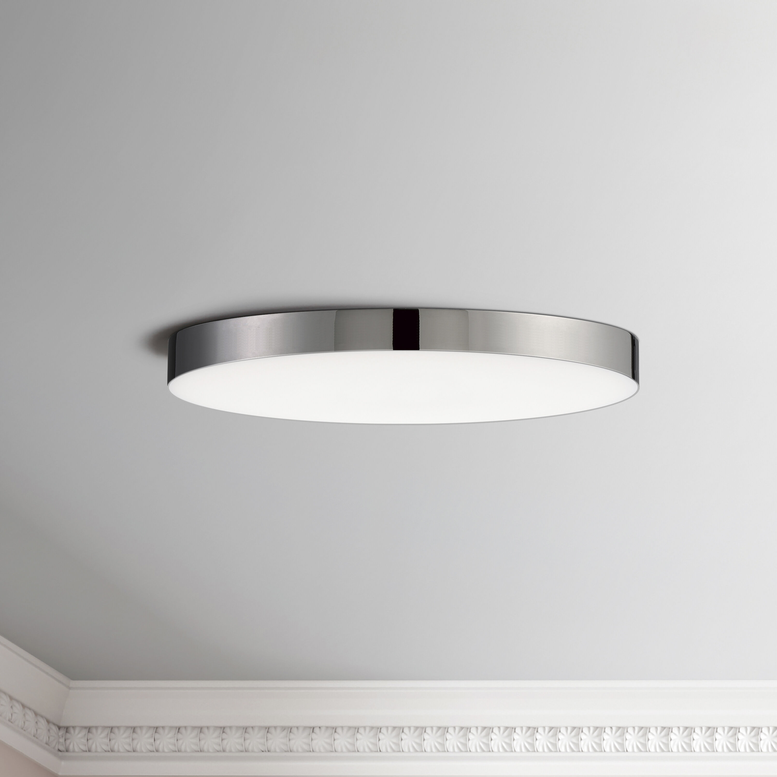 Maxim 57663WTPC Trim LED 9 inch Polished Chrome Flush Mount