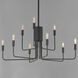 Abner 9 Light 32 inch Black Chandelier Ceiling Light
