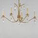Eden 5 Light 32 inch Charcoal Gold Leaf Chandelier Ceiling Light