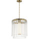 Jolie LED 11 inch Natural Aged Brass Single Pendant Ceiling Light