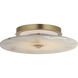 Quarry LED 15 inch Natural Aged Brass Semi-Flush Mount Ceiling Light